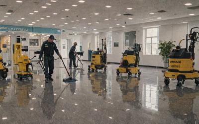 Regular floor maintenance service